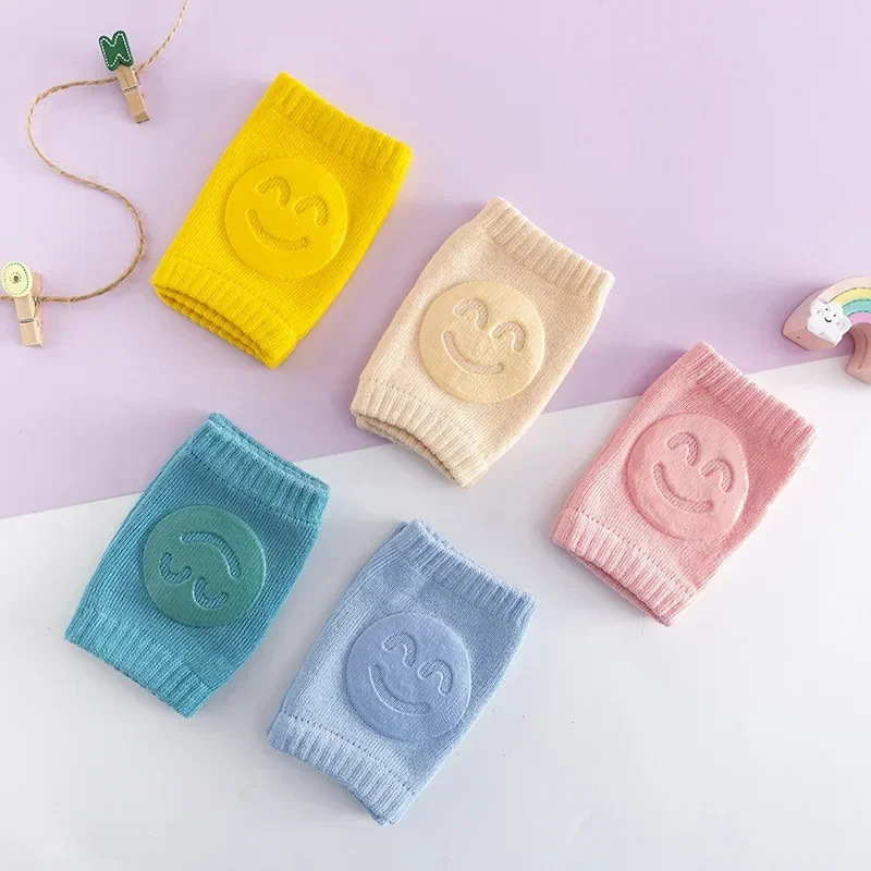 赤ちゃんの笑顔の肘パッド、幼児用の単色膝パッド、クロール、子供用コンフォートソックス、ヘアサークル、夏、2024