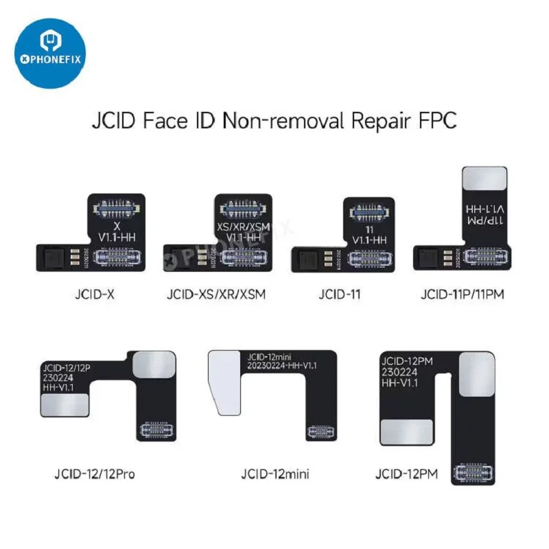 JCID-cable flexible FPC para reparación de identificación facial, sin eliminación, para iPhone X-15ProMax, batería, problemas de identificación facial, fija el proyector DOT, sin necesidad de soldadura