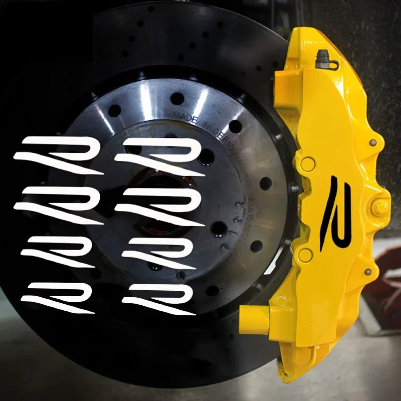 4 шт. виниловые наклейки на тормозной суппорт автомобиля для Volkswagen VW Rline R Line Golf 3 5 7 Polo Passat GTI Bora Jetta, наклейки на колеса автомобиля