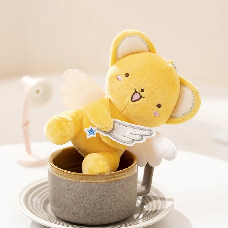 ตุ๊กตาแมวน่ารัก13ซม. พร้อมปีกตุ๊กตาผ้าพลัฌตกแต่งห้องสวยกระเป๋ารถจี้ของขวัญวันหยุดเปิด