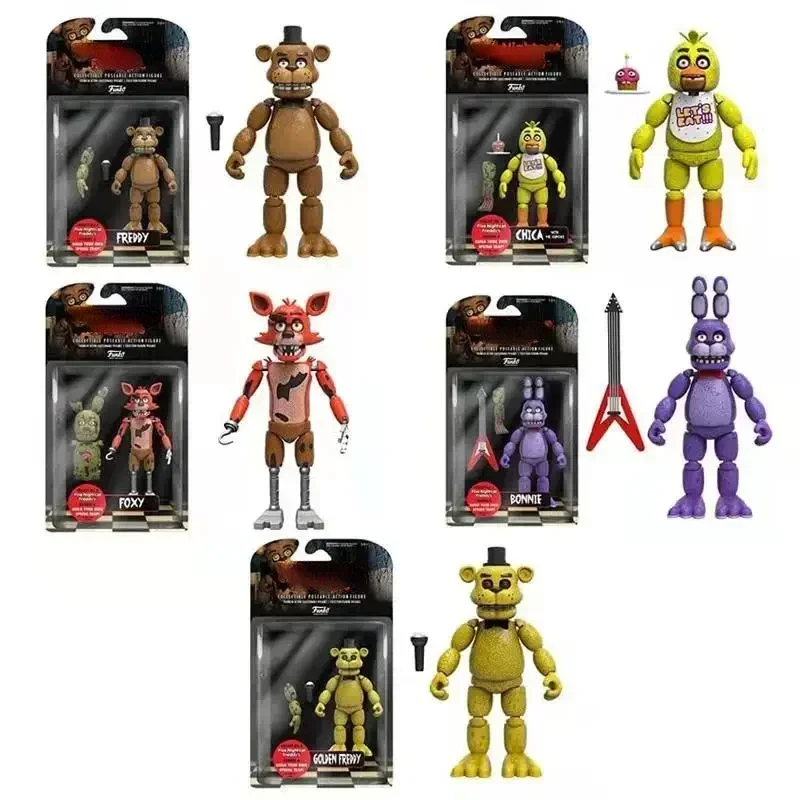 Одиночный гарем медведя FNAFs, пять ночей, подвижный съемный игровой периферийный ручной офисный мальчик Фредди