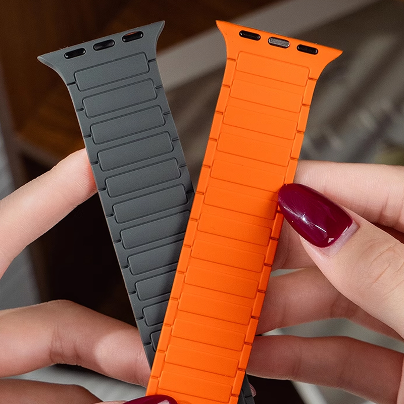 Magnetic Band for Apple Watch Ultra 2 49mm 42mm 46mm 44mm 45mm 40mm 41mm Silicone Strap IWatch Series 10 8 9 6 7 SE 5 4 Bracelet