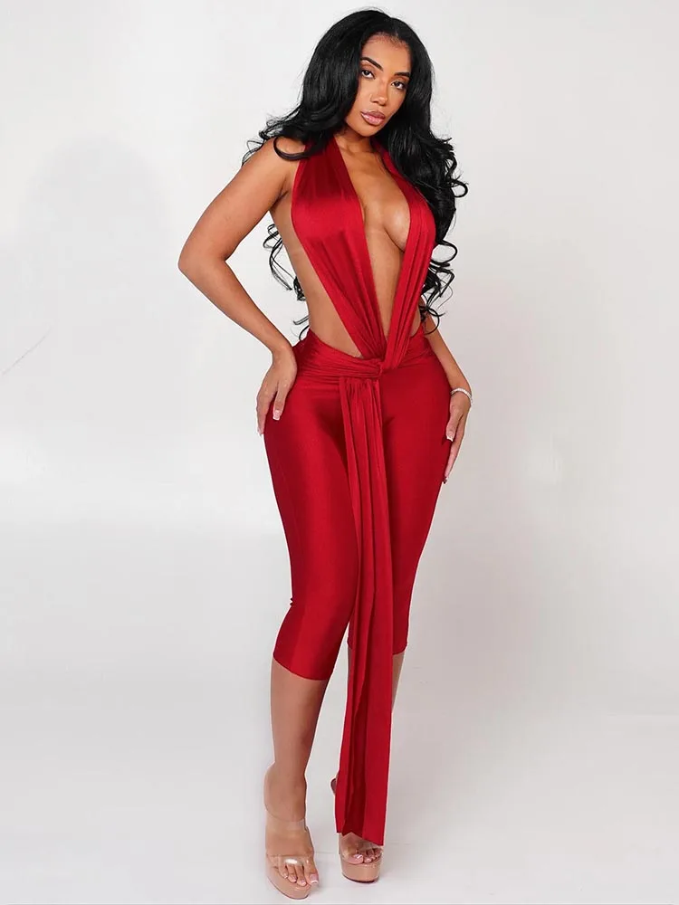 Weird Puss Patchwork Neckholder Strampler Damen Band ärmellos elastisch rückenfrei Workout Activewear Mitternachtsaktivität schlanke Playsuits