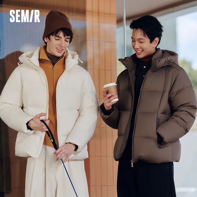 Semir jaqueta masculina três-resistente outerwear casal roupa de inverno 2025 novo topo com capuz roupas masculinas antiestáticas