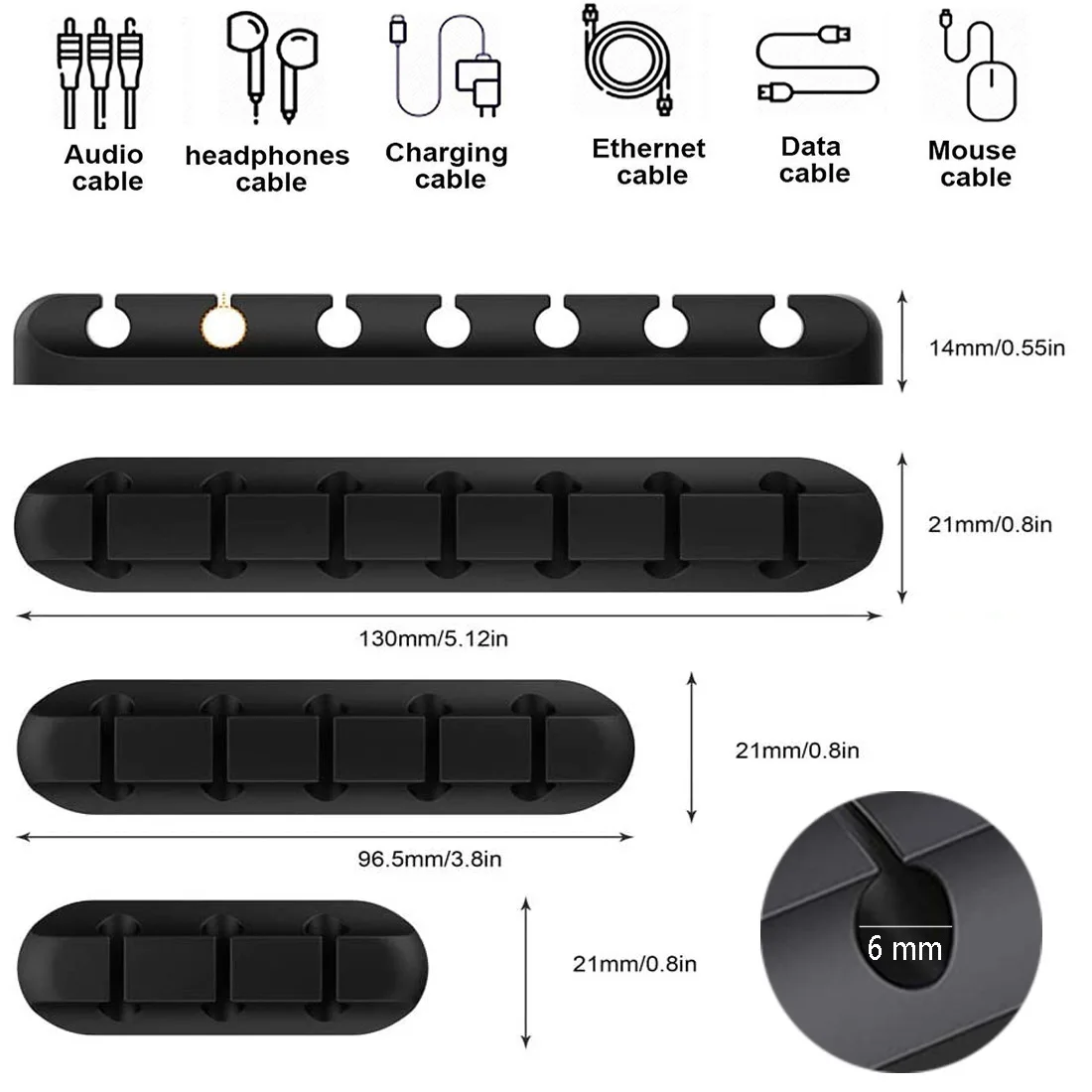 3/5/7 Clips Klebstoff Silikon Kabel Wickler Desktop Draht Gewickelt Kabel Kopfhörer Kabel Halter Schreibtisch Veranstalter Büro Liefert
