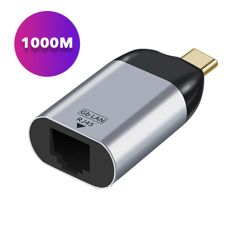 Adaptador convertidor USB tipo C 3,1 RJ45 LAN Ethernet USBC a 100/1000M Gigabit enchufe de red cable externo para MacBook Win 7/8/10
