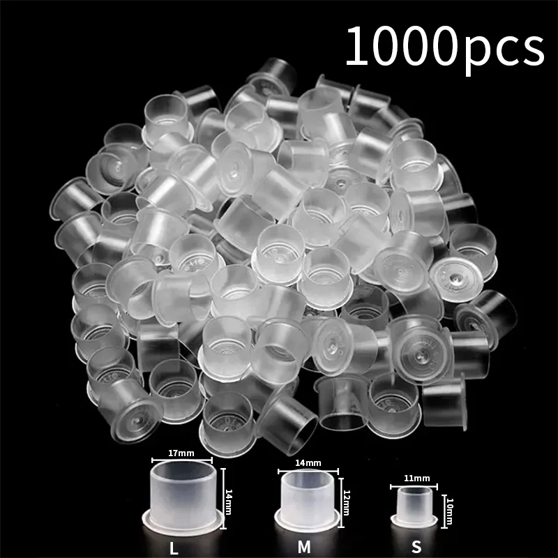 1000PCS POSEIDON Tattoo Ink Cups Mit Basis Kunststoff Einweg Permanent Make-Up Tattoo Ink Cups Tattoo Zubehör Tattoo Supplie