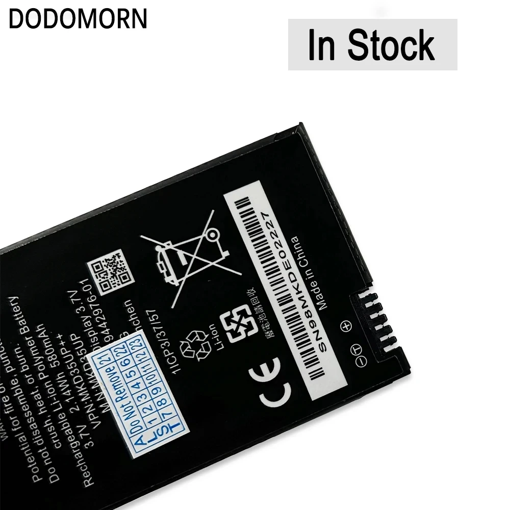3.7V MKD35UP Remote LCD Key Battery For BMW 530le 730 740 745 760li X3 X4 X5 1ICP3/37/57 9442976-01 2.14Wh 580mAh High Quality
