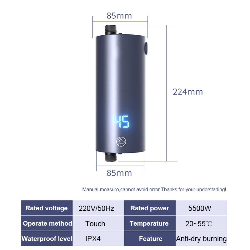 3500/5500 ワット電気インスタントタンクレス加熱温水ヒーターキッチン浴室 3 秒瞬間散水蛇口シャワータップ