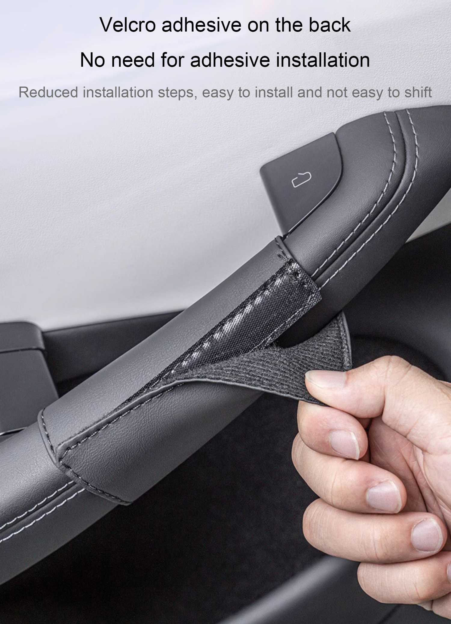 For Tesla Model 3 Highland 2024 4PCS Car Door Inner Handle Protector Cover Napa Leather Model 3 Door Handle Gloves Accessories