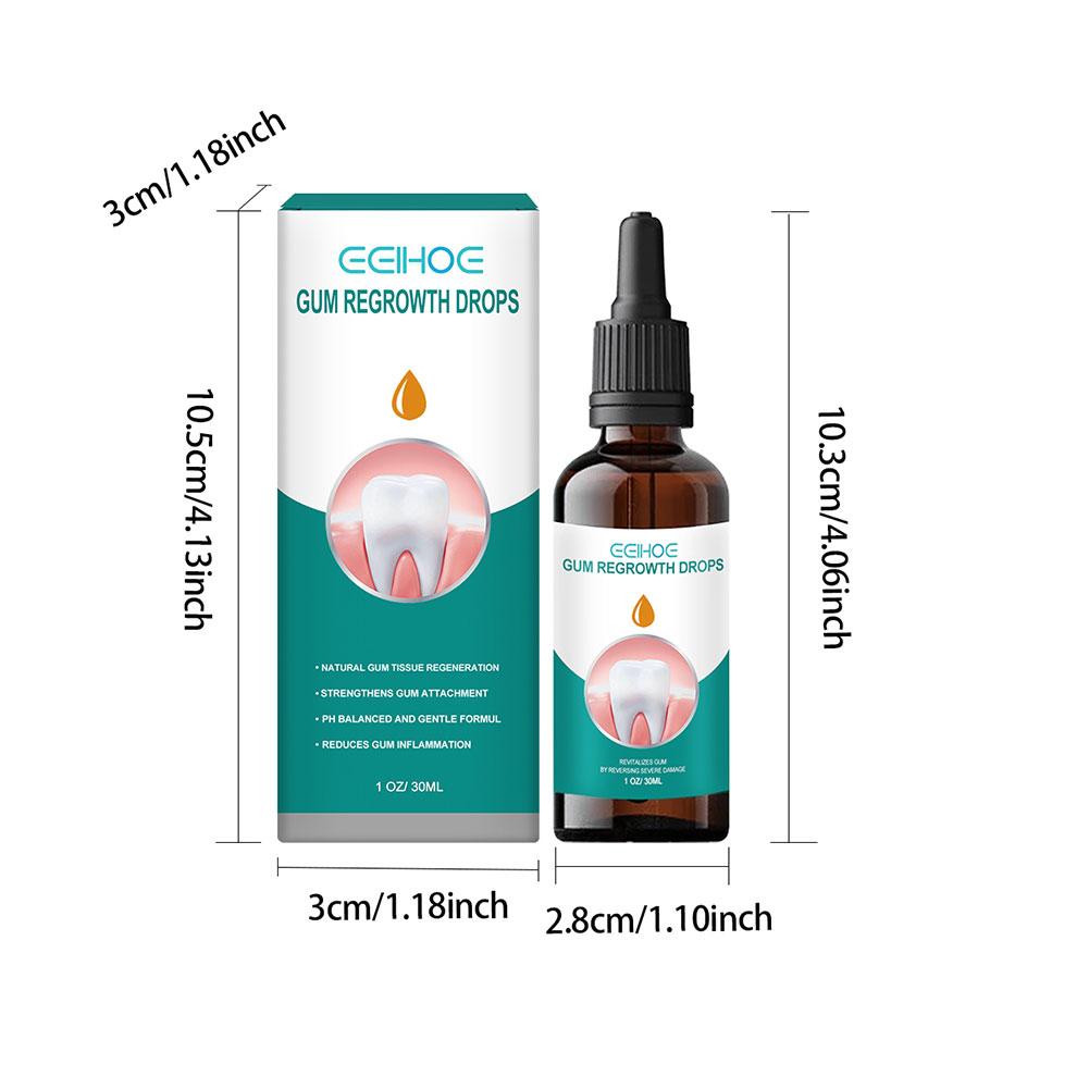 Gotas reparadoras gengivais para homens e mulheres, clareamento dos dentes, tratamento gengival periodontal, faringite, limpeza da dor oral, antibactérias, 30ml