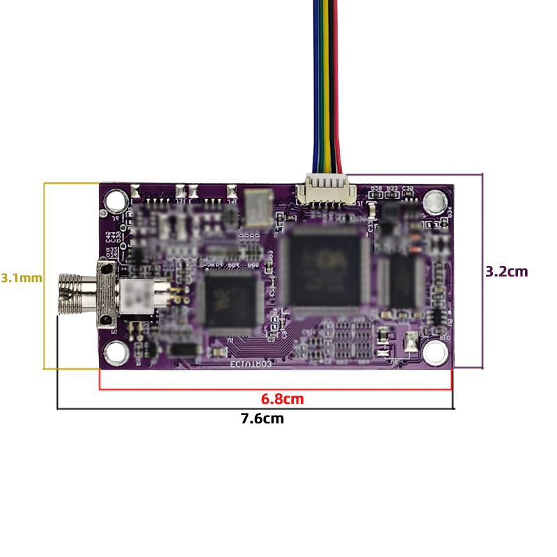 1-канальный преобразователь AHD 1080P и UART TTL в оптоволоконный, одномодовый одноволоконный одноволоконный FC/UPC, напряжение 0–20 км, 5–28 В