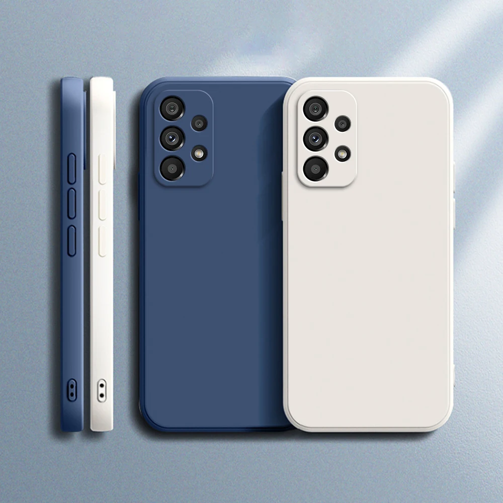Funda 원래 전화 케이스 삼성 A13 A23 A33 A53 A73 5G 무광택 실리콘 Fundas 갤럭시 A13 4G 5G 카메라 보호 커버 케이스