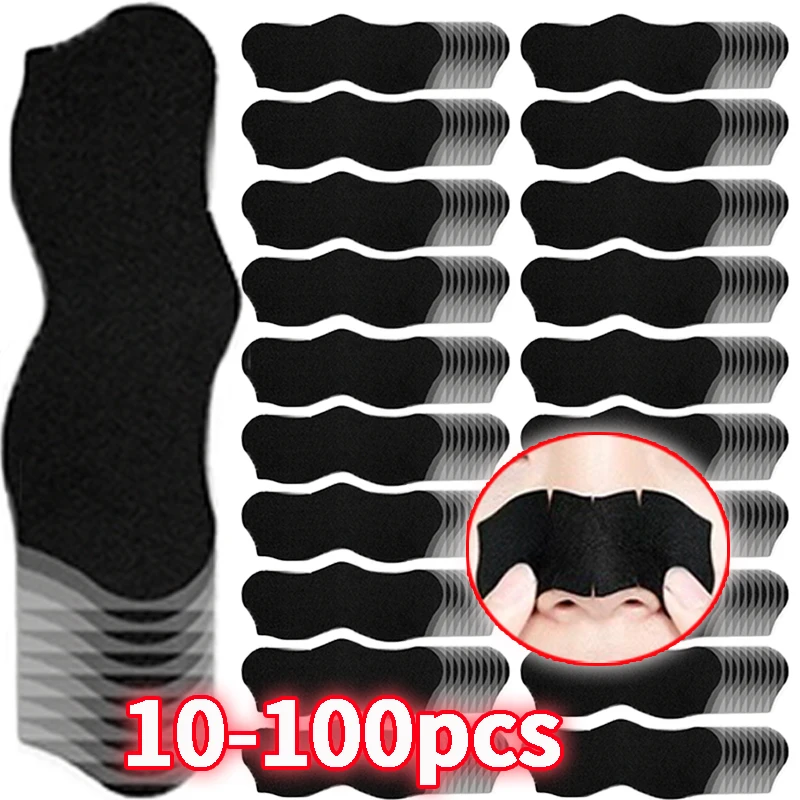 10-100Pcs Blackhead Acne Remover Nose Strips Unisex Nose Deep Cleansing Shrink Pore Peel Mask Cleaning Patch Skin Care Cleaner