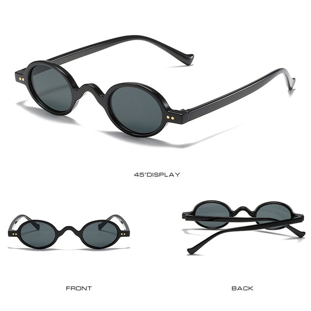 Gafas de sol redondas pequeñas para mujer, lentes de sol ovaladas estilo Hip Hop, Estilo Vintage Punk, UV400
