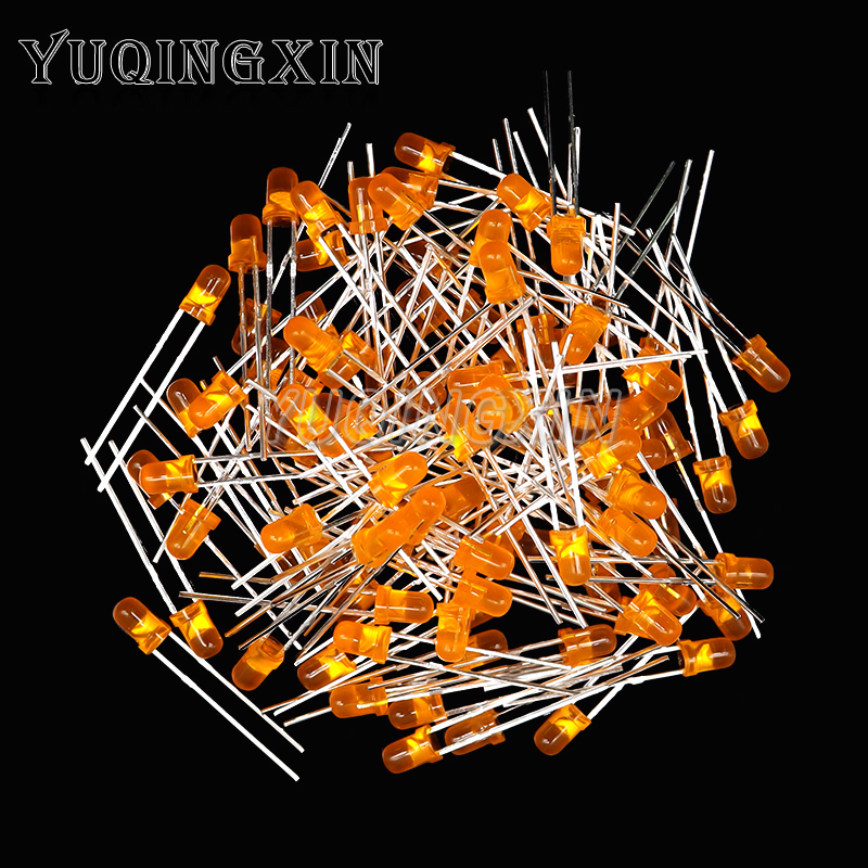 3mm LED Diode F3 Assorted Kit White Green Red Blue Yellow Orange Pink Purple Warm White DIY Light Emitting Diode