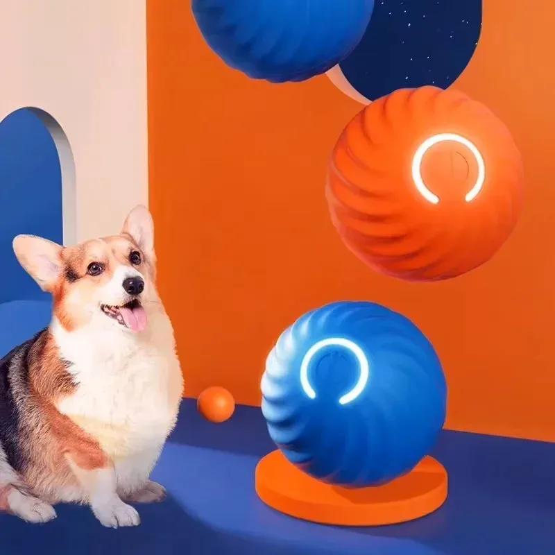 1 stks Hondenspeelgoed Intelligente Zwaartekracht Sprongbal Oplaadbare Bijtvaste Rollende Bal Kat En Hond Chase Interactief Huisdier Speelgoed