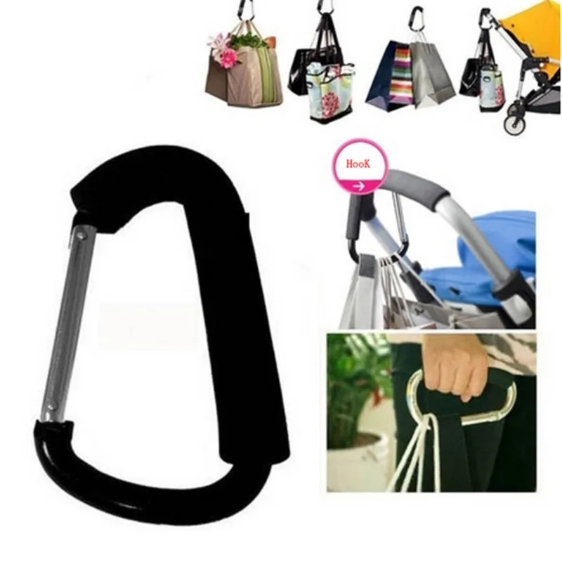 1PCS 13.5X7.1cm Carrello per bambini Gancio in lega di alluminio Arrampicata all'aperto Fibbia Gancio Multifunzione a forma di D Carrello Fibbia Shopping Bag Ganci