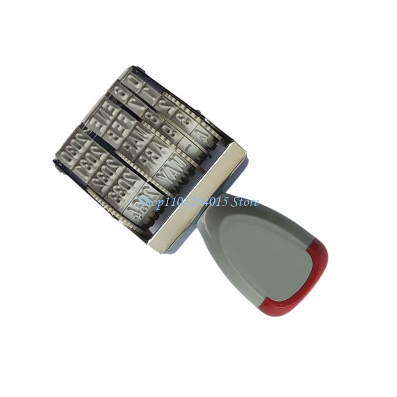 Multifunctionele nummerstempel Engels/Spaans/Frans datumstempel Verstelbare kantoorstempel Inktende daterstempel voor kantoor