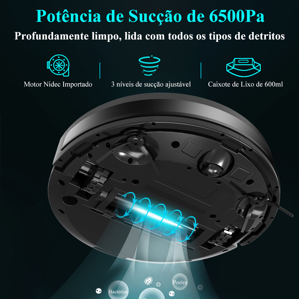 (Código promocional: BR2500)Robô aspirador de pó ABIR X8, navegação a laser lidar, 6500pa sucção, multi-assoalho mapa, Esterilização UV, y forma molhado esfregar, app zonas não-go, Exclusivo Sensor TOF