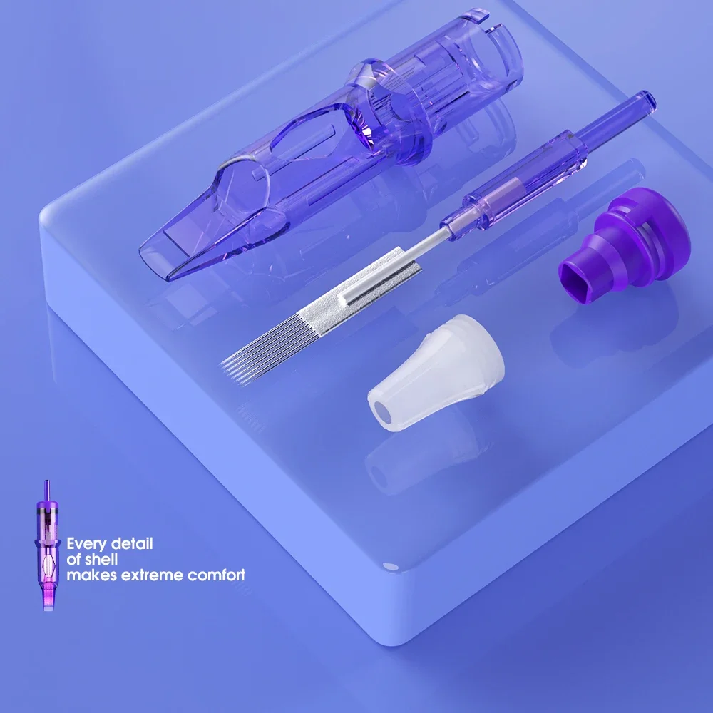 เสาสัก PRO เข็มสักสัก RL รอบซับทิ้งฆ่าเชื้อความปลอดภัยแต่งหน้าเข็มสักถาวร