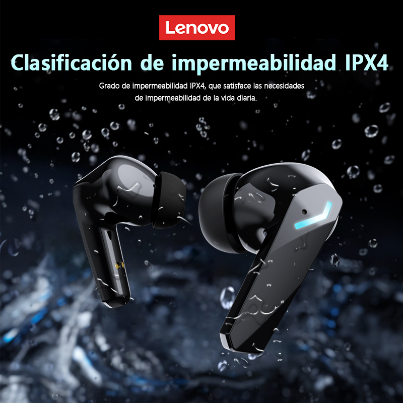Nuevos auriculares Lenovo XT53 inalámbricos con Bluetooth 5,4, auriculares impermeables con pantalla Digital LED, auriculares para juegos de baja latencia