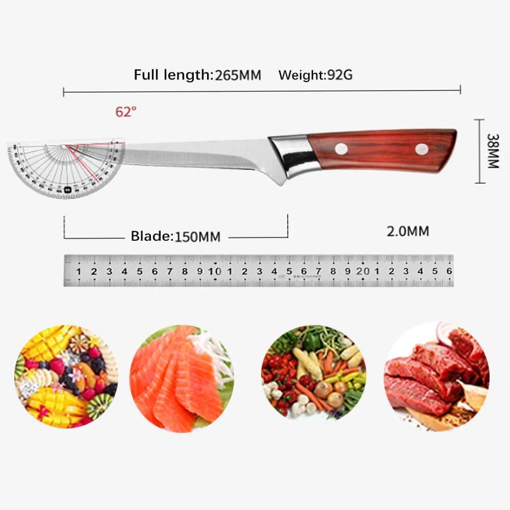 Ausbeinmesser aus Edelstahl, Küchenmesser für Fleischbeil, Obst, Schälgemüse, Messer, Schweinefleisch, Rindfleisch, Schaf, Fleisch, Schneidmesser