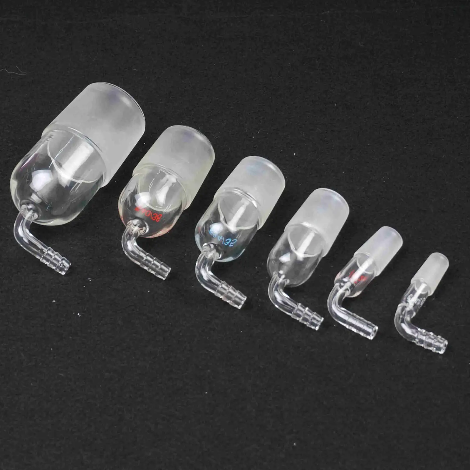 14/23 19/26 24/29 29/32 Joint 90 Degree Bend 7-8mm Hose Inlet Connection Adapter Laboratory Lab