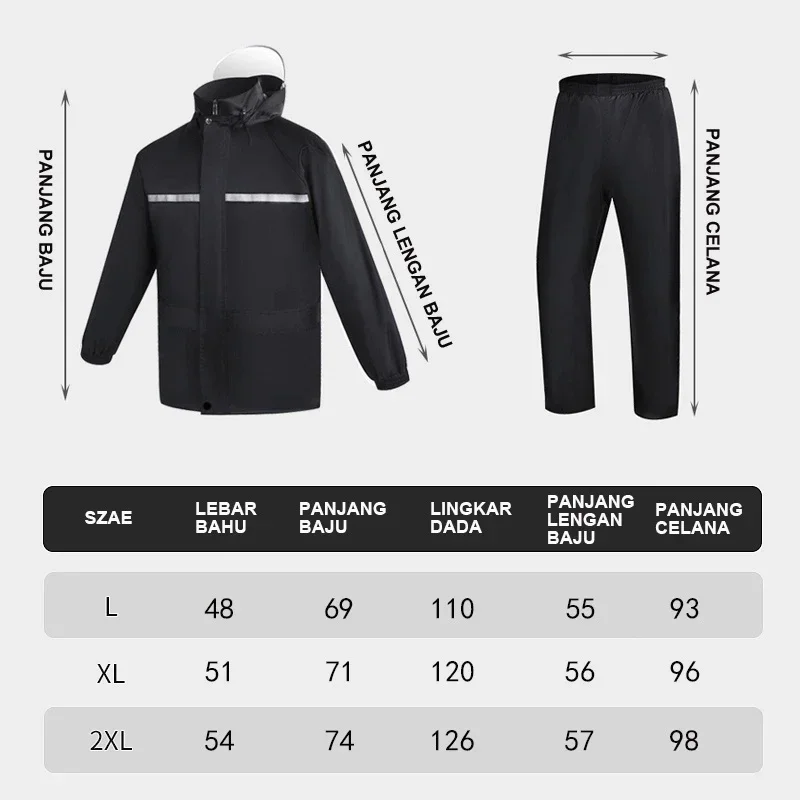 Capa de chuva e calças de chuva terno corpo inteiro prevenção de pragas bicicleta elétrica motocicleta takeaway equitação reflexiva divisão capa de chuva