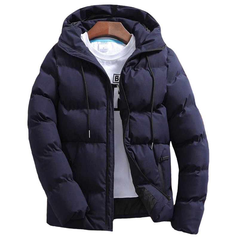 Casacos masculinos inverno parkas casual sólido com capuz parka casaco masculino manga longa windbreak leve acolchoado jaquetas streetwear jaqueta