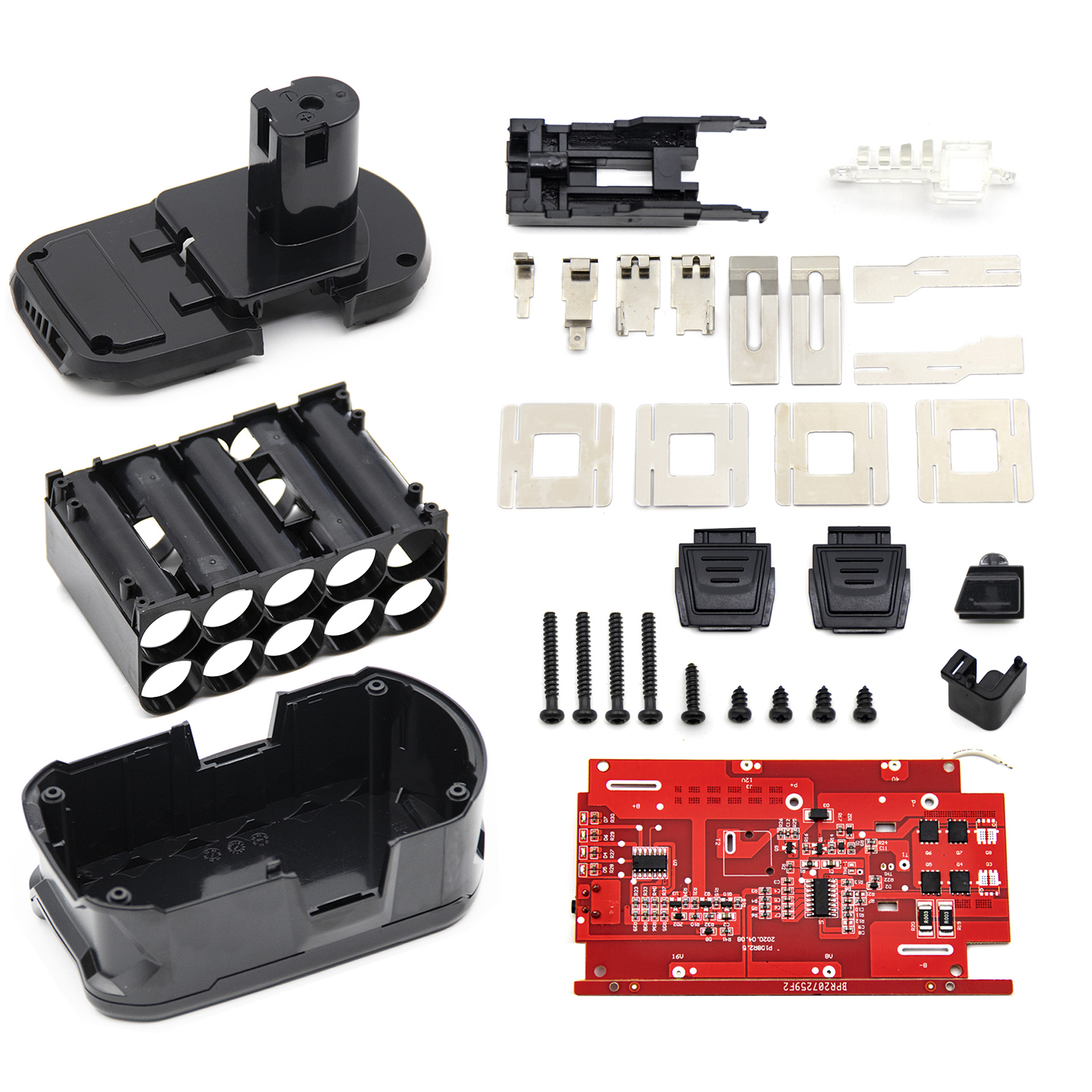 1 Set 10*18650 Li-ion Battery Plastic Case Charging Protection Circuit Board PCB Box For Ryobi 18V P103 P103 Battery Accessories