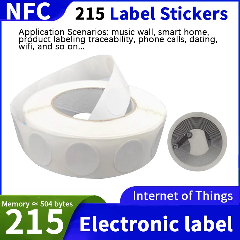 NFC215 tag sticker chip snelkoppeling instructie iso14443A witte elektronische tag mobiele telefoon touch een touch inductie Kies Ntag215