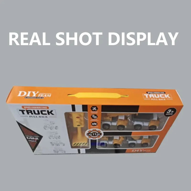 Modello di simulazione Pull-Back Engineering Vehicle City Builder Drop-Resistant Engineering Vehicle Set Gift Box Boy Gift Set