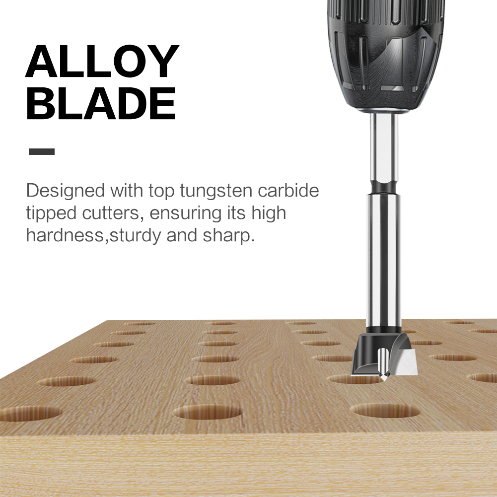 12-60mm Forstner Woodworking Tools Hinge Boring Drill Bit Hole Saw Cutter Tungsten Carbide Cutter