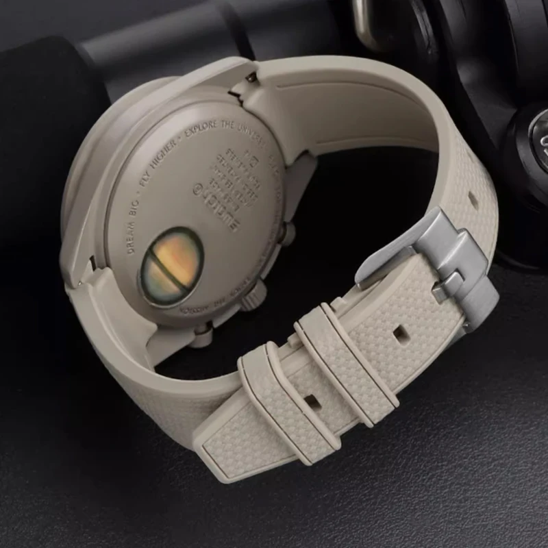 20 มม.สําหรับ Omega X Swatch Joint MoonSwatch ผู้ชายผู้หญิง Arc ปลายโค้ง TPU สร้อยข้อมือยางสําหรับ Rolex นาฬิกาเครื่องมือ