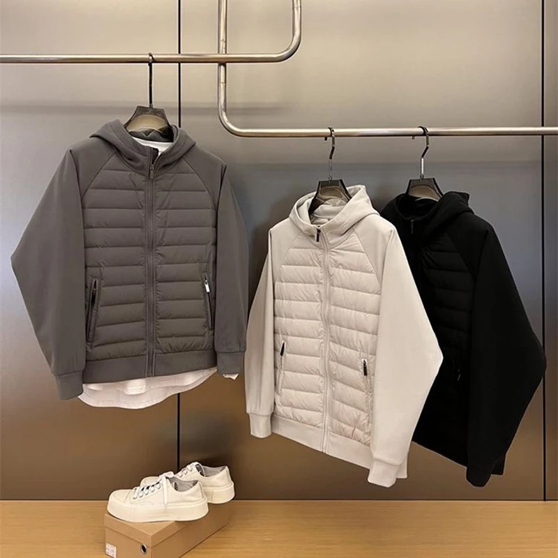 Chaquetas acolchadas de algodón ligero para mujer, Tops con capucha y cremallera, Chaqueta suelta informal, Casacos coreanos, sudadera cálida, Abrigos de invierno