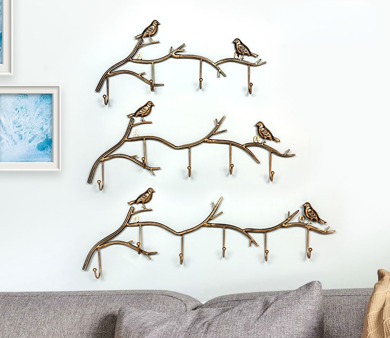 Colgador de ropa creativo para colgar en la pared, para puerta perchero, sin agujeros en la entrada