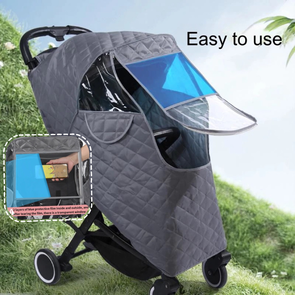 Universal Waterproof Winter Thicken RainCover Pushchairs Raincoat Full Cover Wind Dust Shield for Baby Stroller Accessories