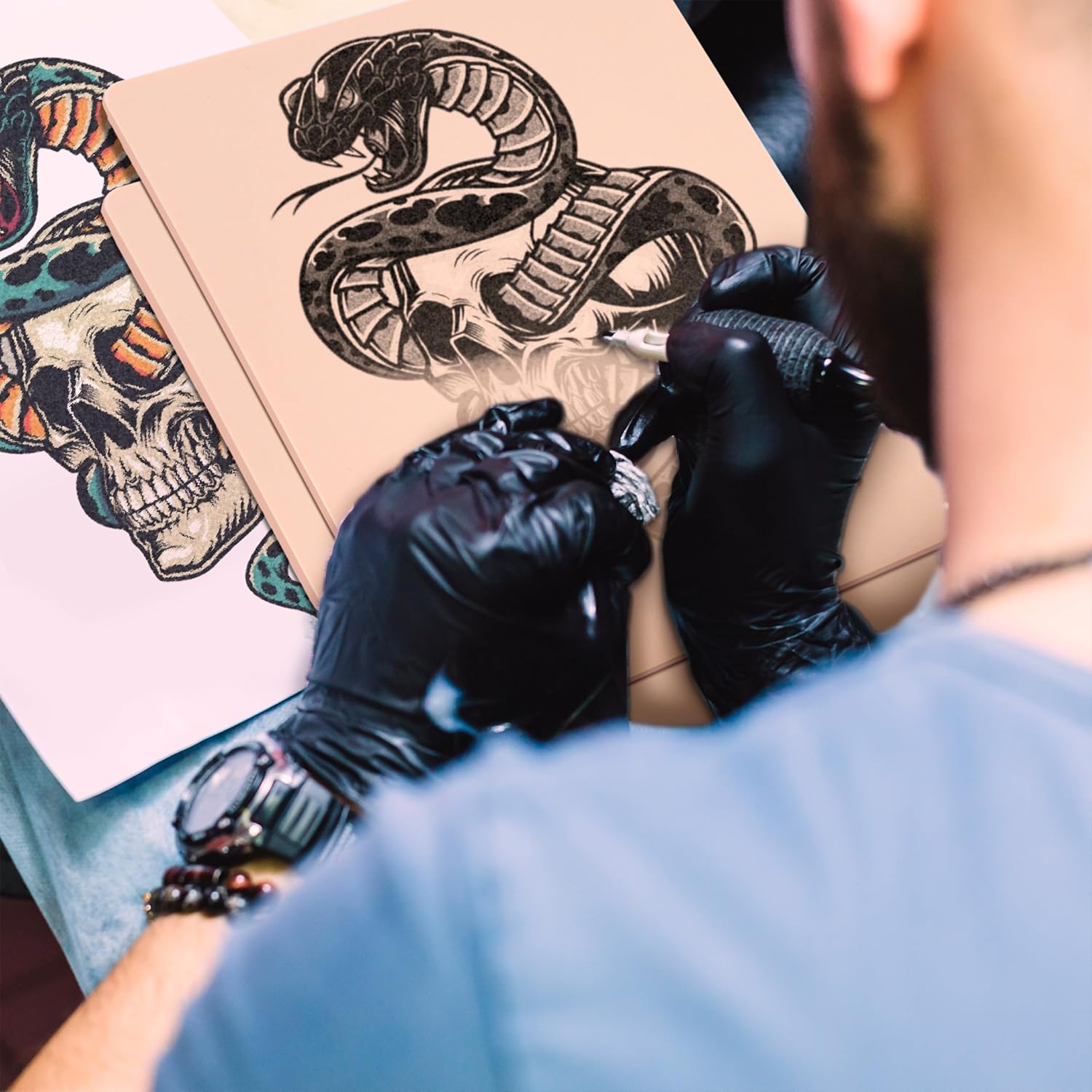 3 ミリメートル厚さのタトゥー練習用スキンブランク両面ビッグサイズタトゥー練習用フェイクスキンアートメイク用