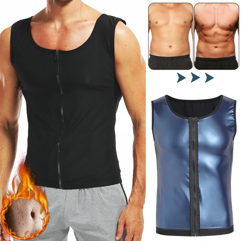 Người Đàn Ông Bụng Giảm Tốc Cơ Thể Shaper Thúc Đẩy Mồ Hôi Tắm Hơi Vest Tập Thể Dục Eo Huấn Luyện Viên Bụng Giảm Béo Shapewear Chất Béo Burner Corset Top