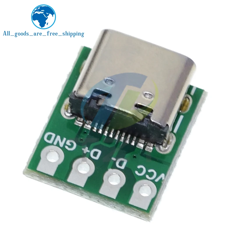 TZT 1/5/10 Uds conector USB 3,1 tipo C adaptador de placa PCB de prueba de 16 pines conector 16P para transferencia de Cable de línea de datos