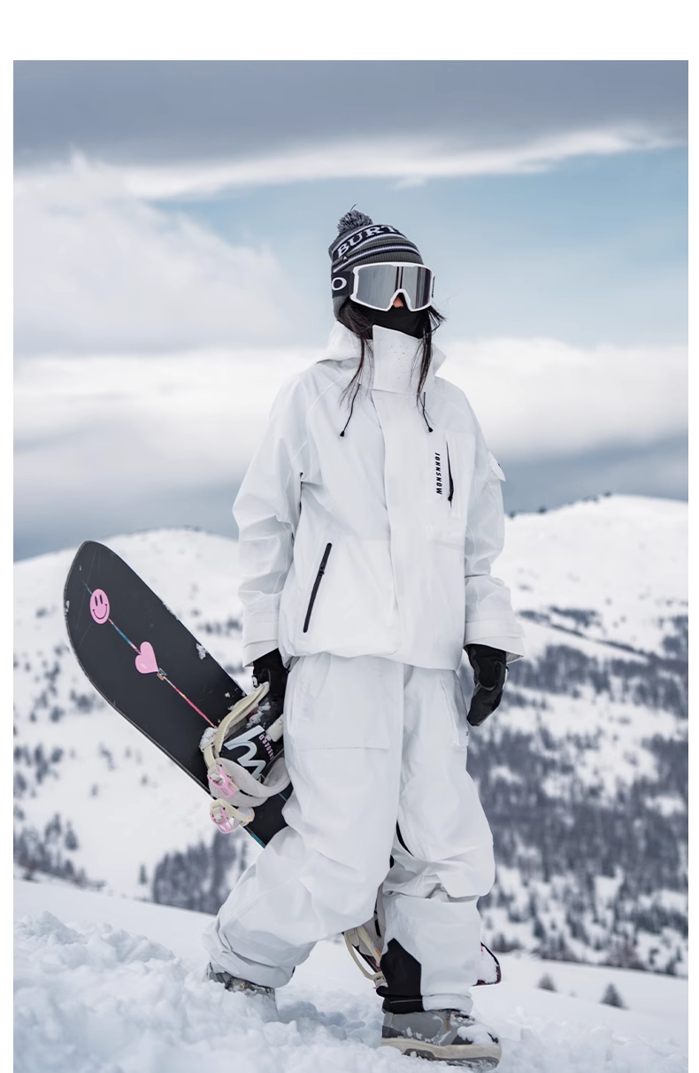 JOHN Volledig druk zelfklevend 3L skipak Dames Heren 2024 Snowboardkleding Single Board Double Board Assault Jacket Sneeuwbroek