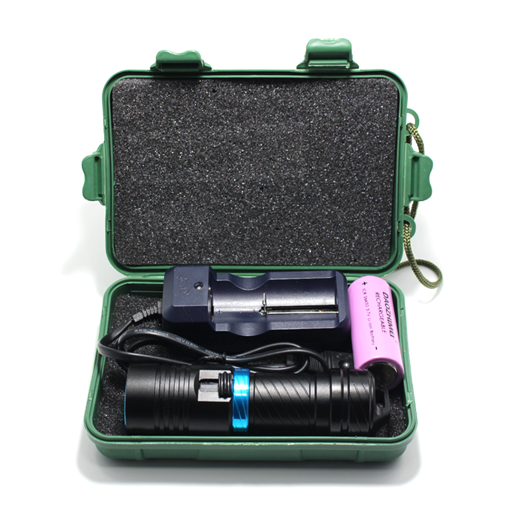 Linterna de buceo LED de 5000LM, luz de atenuación continua, antorcha de buceo, lámpara subacuática, 100m, resistente al agua, 26650 luz de buceo