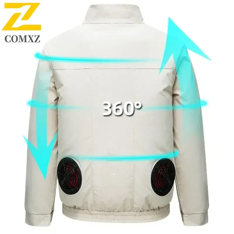 Cool Jacket Heren Heet weer Werk 2-ventilatorjas USB-koeling Airconditioning Kleding Dames Lichaamskoeling Vissen Kleding Vest