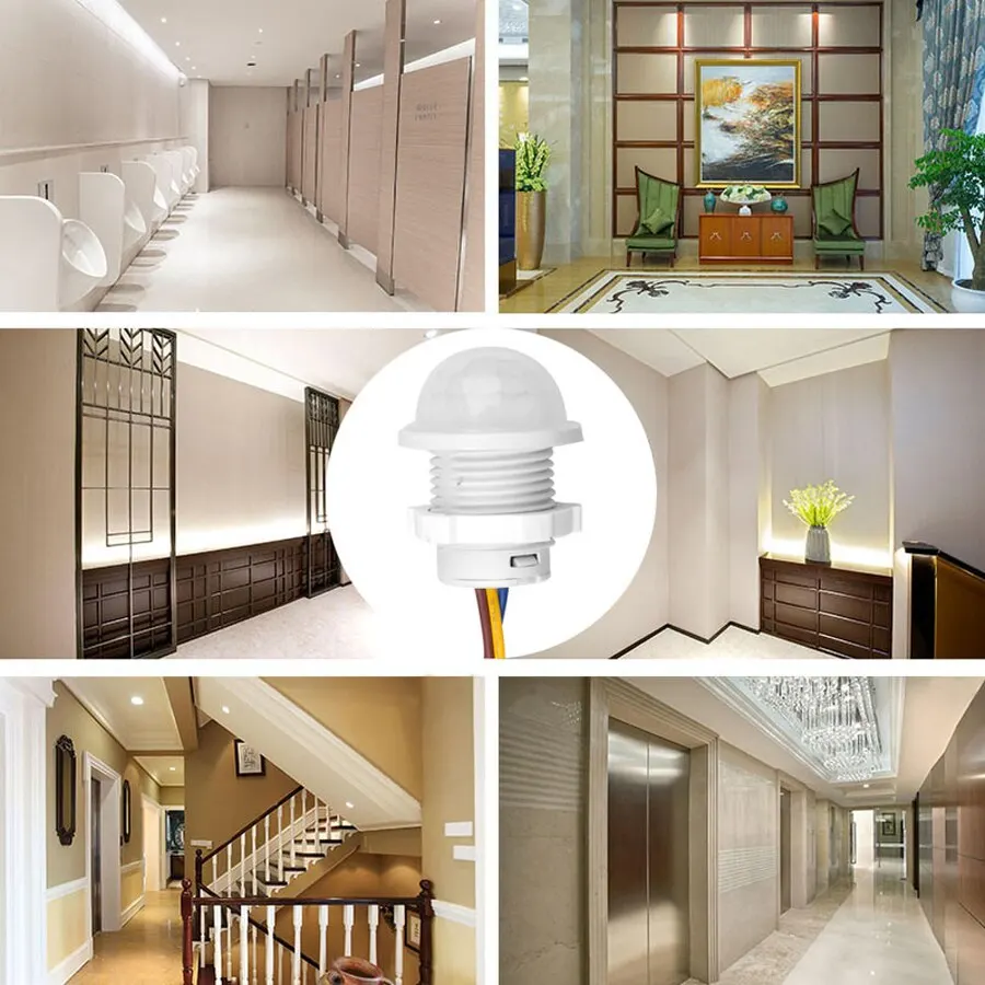 2 pçs pir sensor de movimento detector interruptor inteligente casa interior ao ar livre luz infravermelha 110v 220v modo atraso tempo ajustar interruptor iluminação
