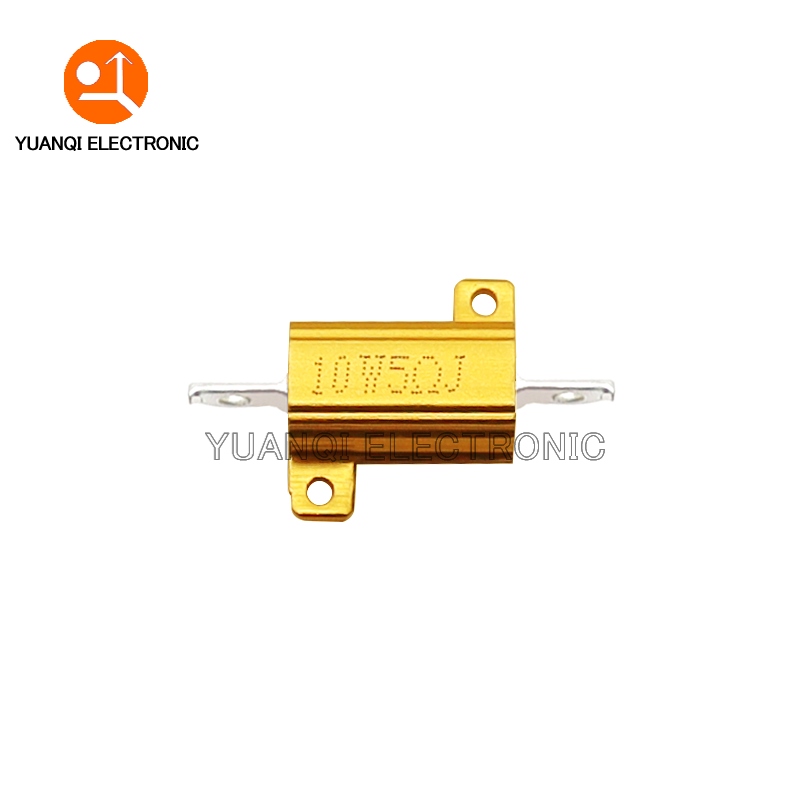 1PCS 10W 25W 알루미늄 전원 금속 쉘 케이스 권선 저항기 0.01 - 30K 0.1R 0.25R 1R 2R 3R 4R 5R 6R 8R 10R 100R 1K 옴 RX24