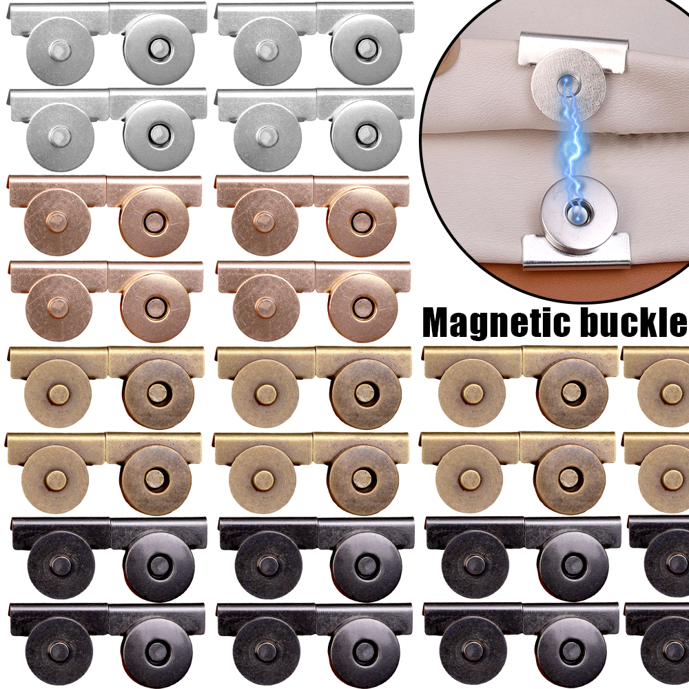 1/12pairs 17MM Magnetic Snap Fasteners Clasps Buttons Handbag Purse Wallet Closures Snap Clasps DIY Craft Bags Parts Accessories