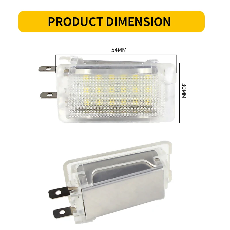Luz Interior del compartimento del maletero LED 1/2X para Opel Astra E F G H Agila Omega Corsa C Vectra Insignia lámpara de guantera Convertible