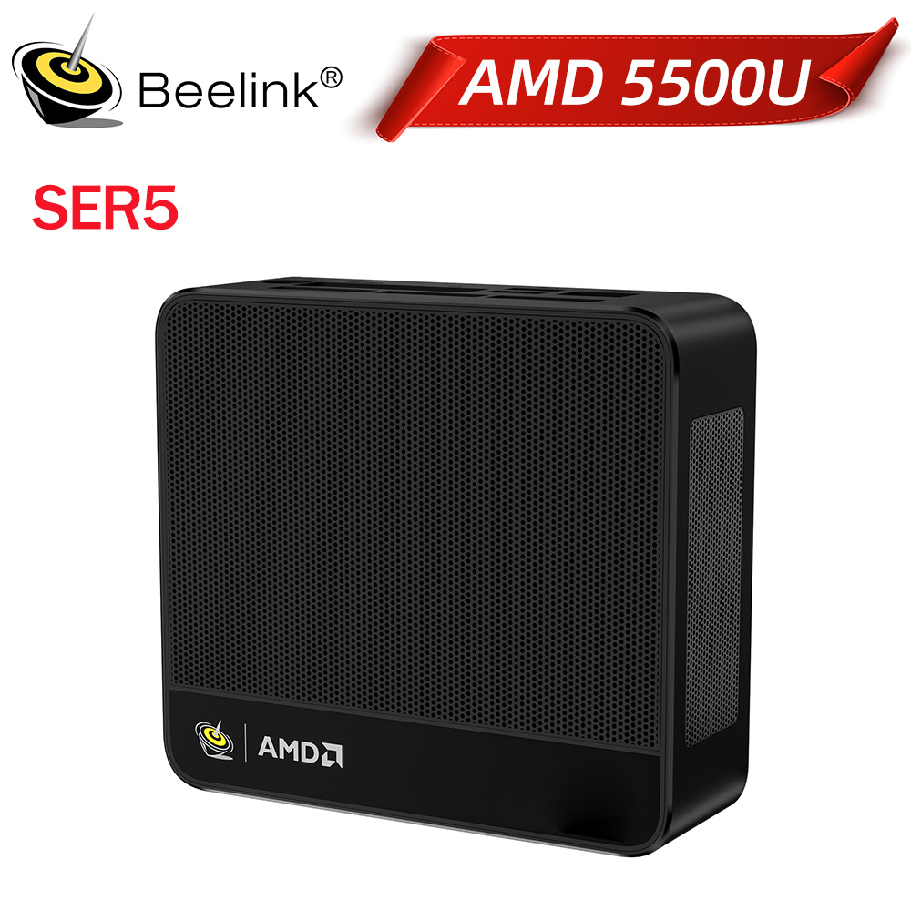 Beelink SER5 Мини-ПК AMD Ryzen7 6800U Ryzen5 5500U RAM 16G NVME SSD 500G 4K 1000M Wifi6 Тройной экран 5800H 5850U Геймерский компьютер