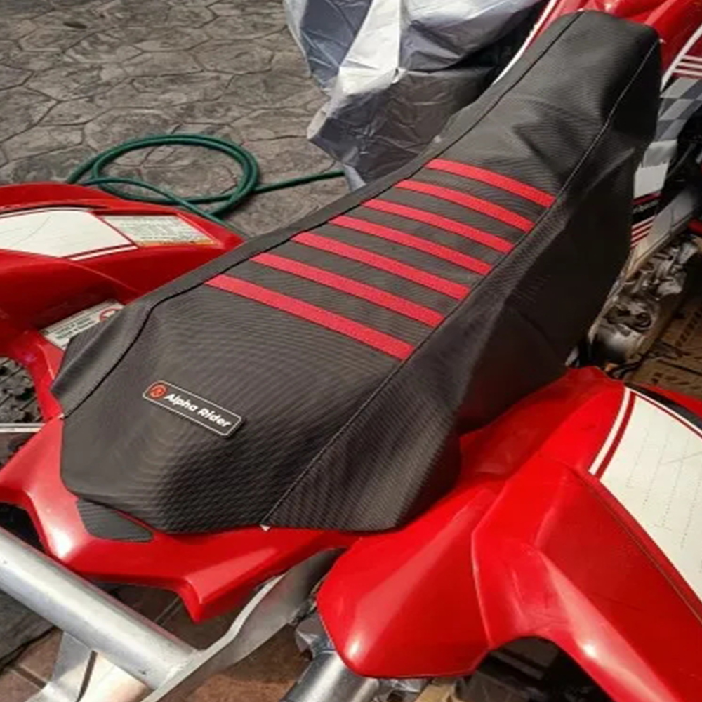 Para yamaha raptor 700 700 r 2006-2021 capa de assento de borracha com nervuras da motocicleta impermeável macio capa de assento anti-deslizamento padrão de grão